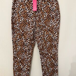 Lilly Pulitzer Leopard Print Ankle Pants